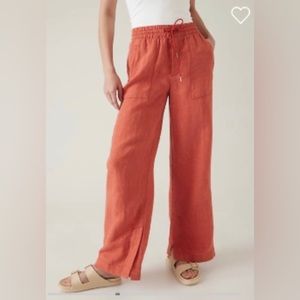 Athleta Retreat Linen Wide Leg Paints